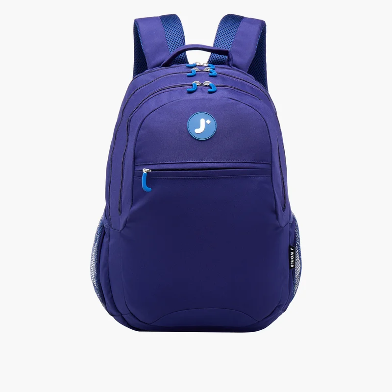 Us Polo Assn  شنطة ظهر سادة وحمّالات قابلة للتعديل وسحاب إغلاق 18 بوصة من جي وورلد - 27x38x13 سم